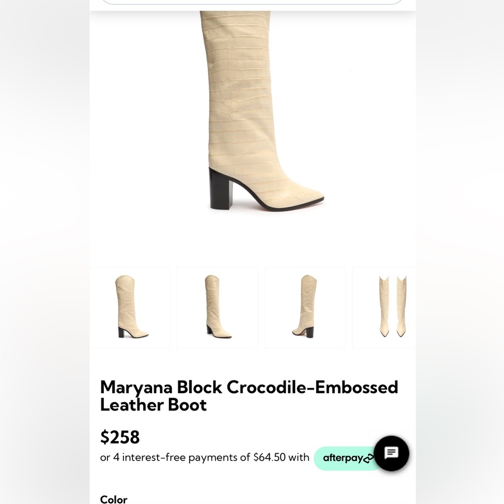 Schutz Maryana boot in eggshell
